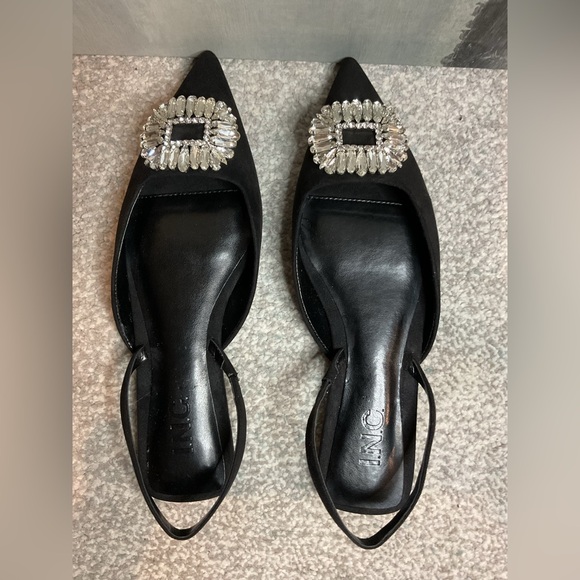 INC International Concepts Melicity Black Jeweled Slingback Flats Size 7.5 (NIB) - Picture 6 of 15